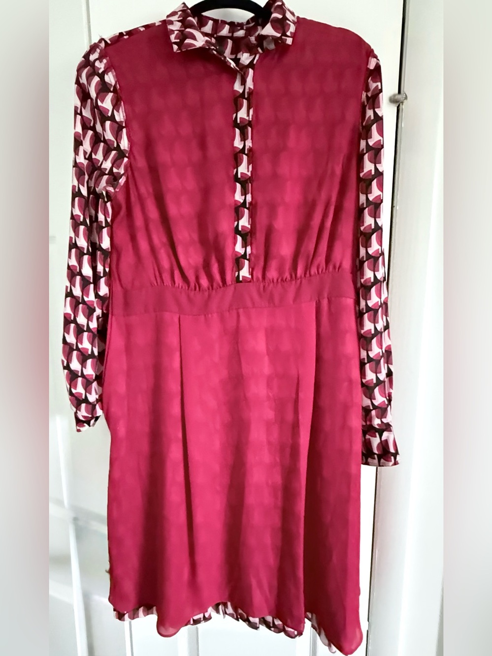 Kate Spade New York Pleated Fit & Flare Dress Size 12 Geometric Print - Picture 13 of 16